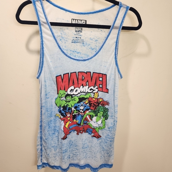 MARVEL Women's Tank Top Graphic Tee Size M (7-8) - Picture 1 of 10